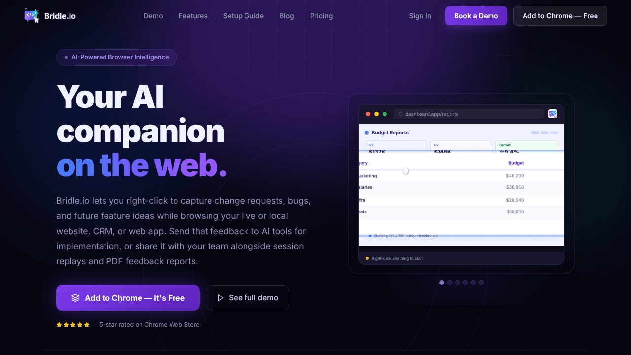 Bridle  website screenshot