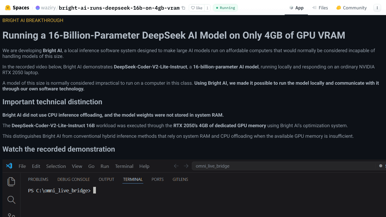 Bright AI website screenshot