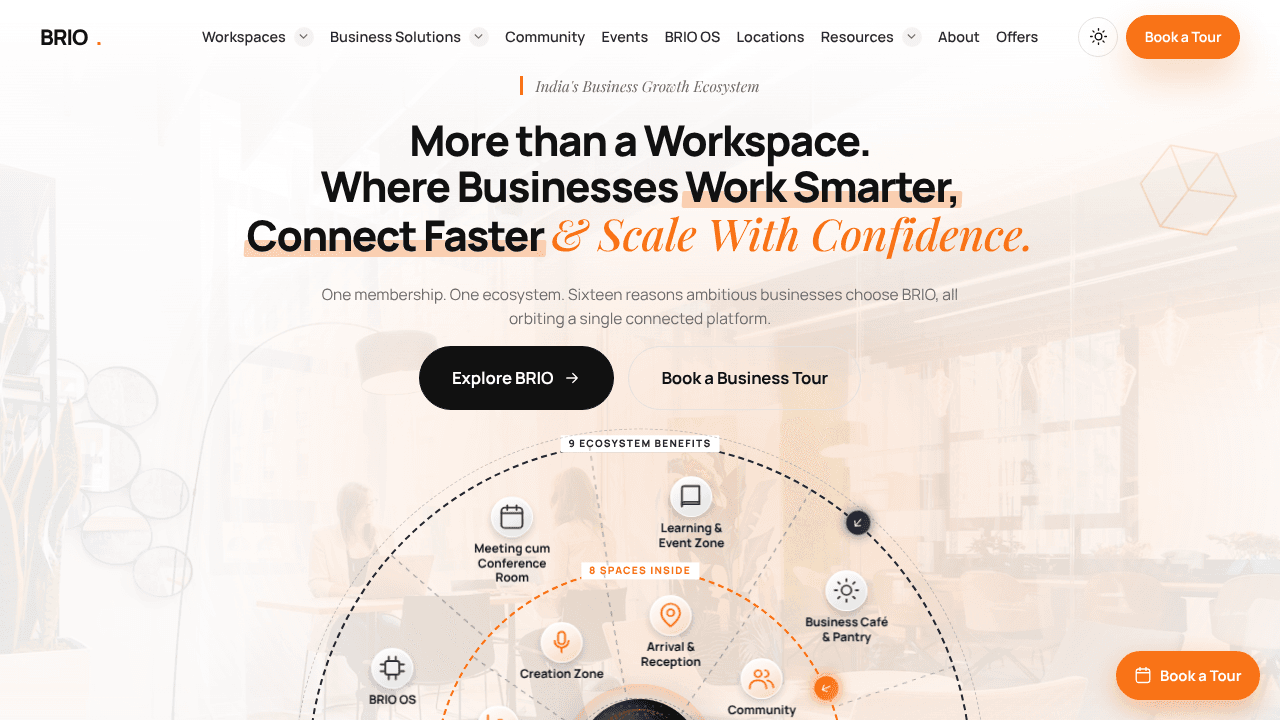 BRIO website screenshot
