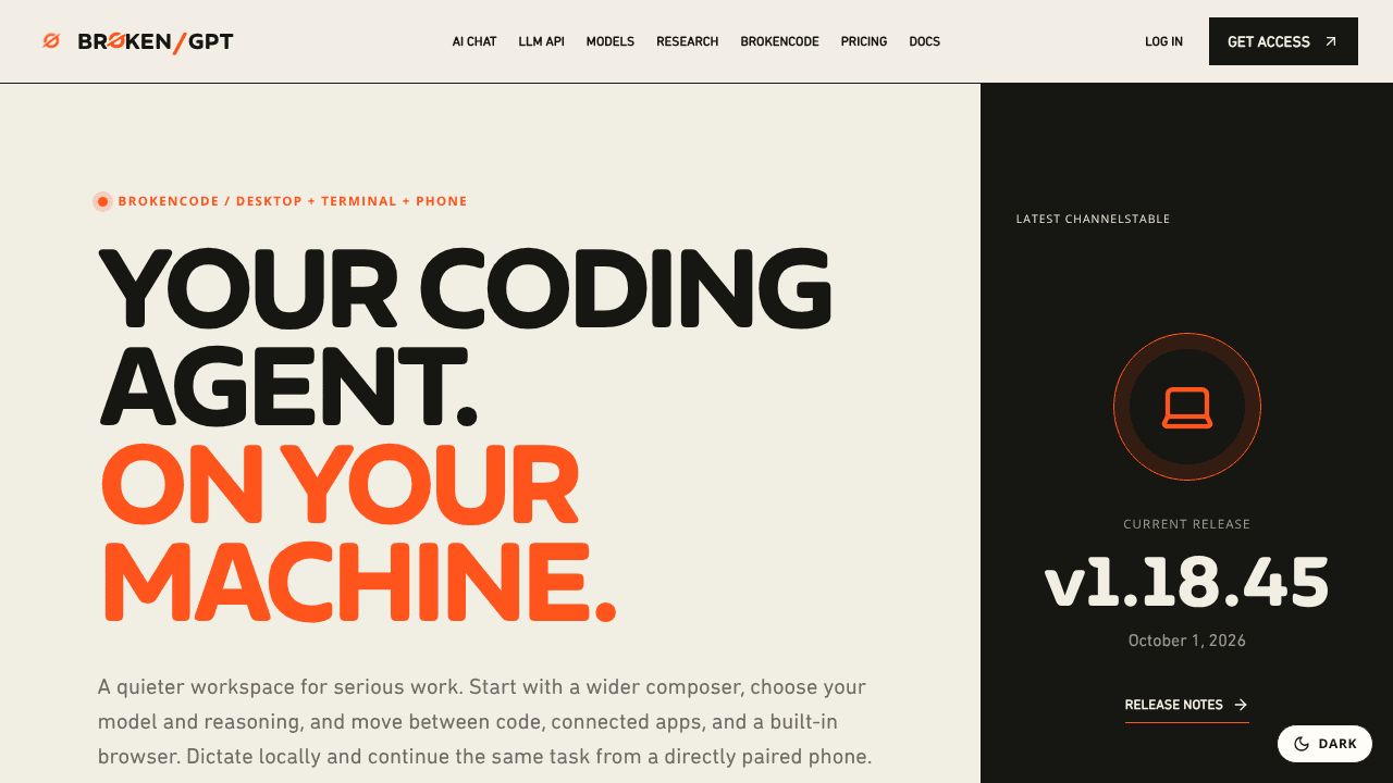 Brokencode website screenshot