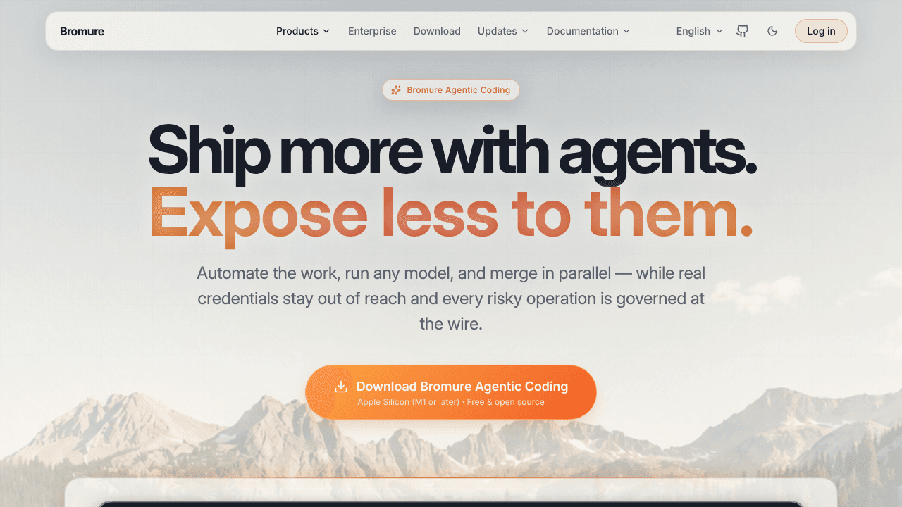 Bromure Agentic Coding website screenshot