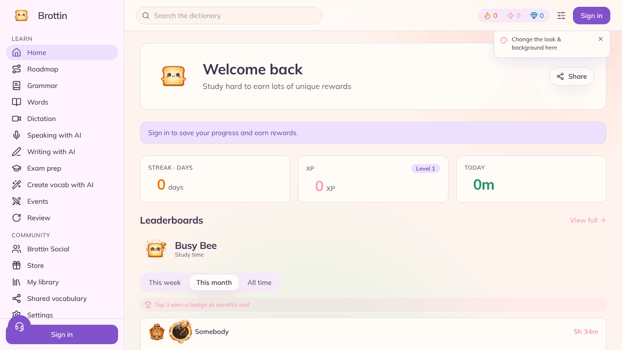 Brottin — Learn German website screenshot