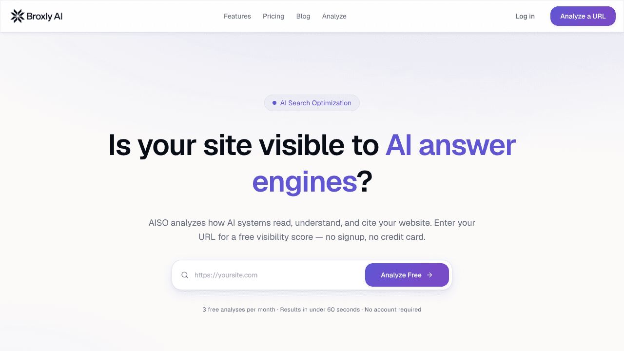 Broxly AI website screenshot