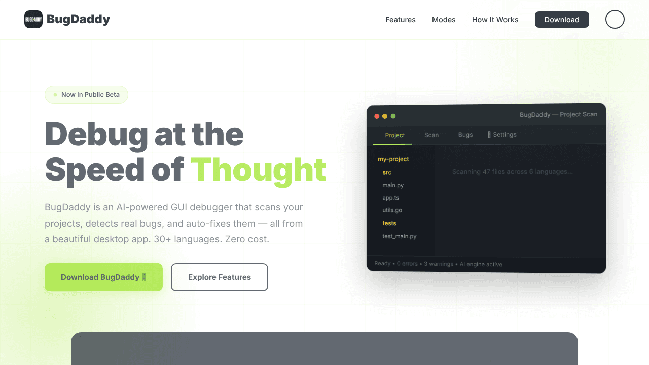 bugdaddy website screenshot