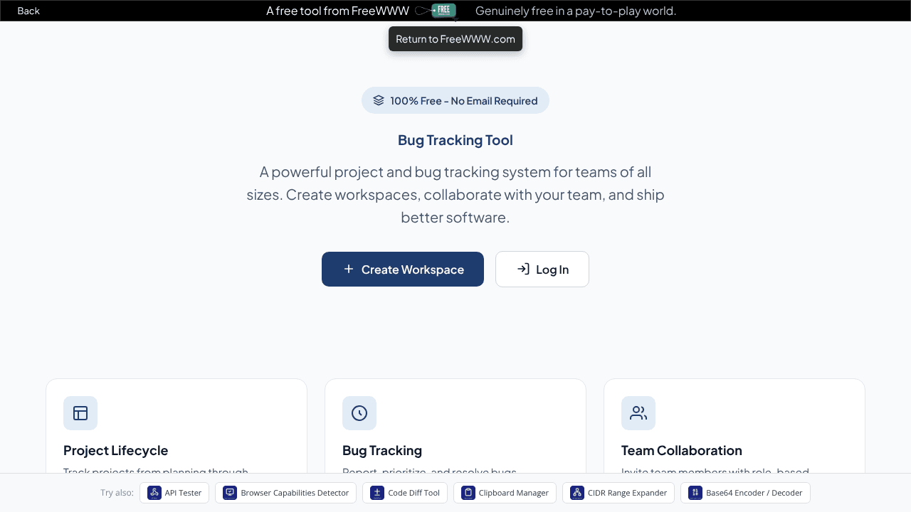BugX website screenshot