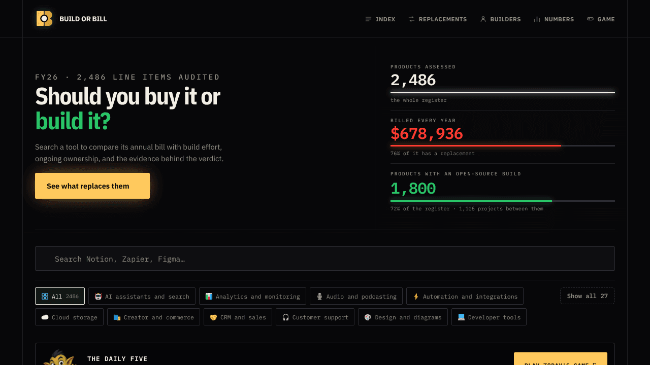 Build or Bill website screenshot