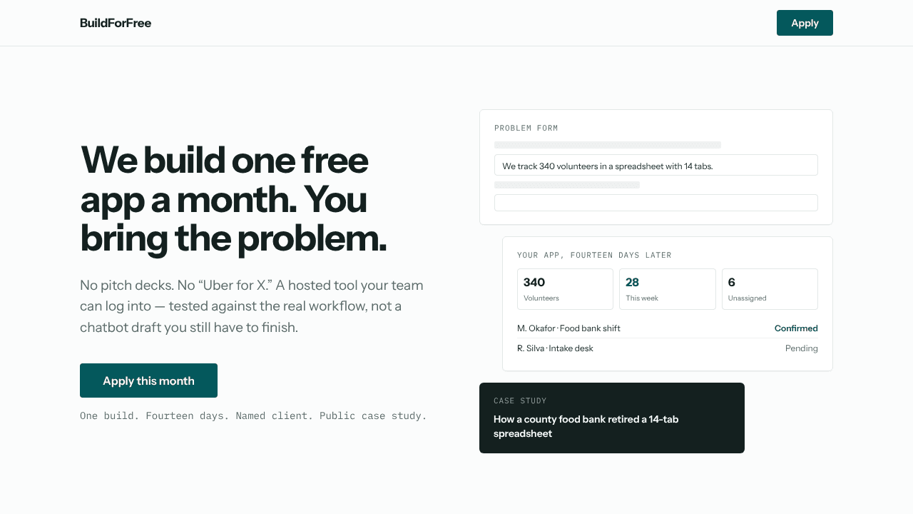 BuildForFree website screenshot