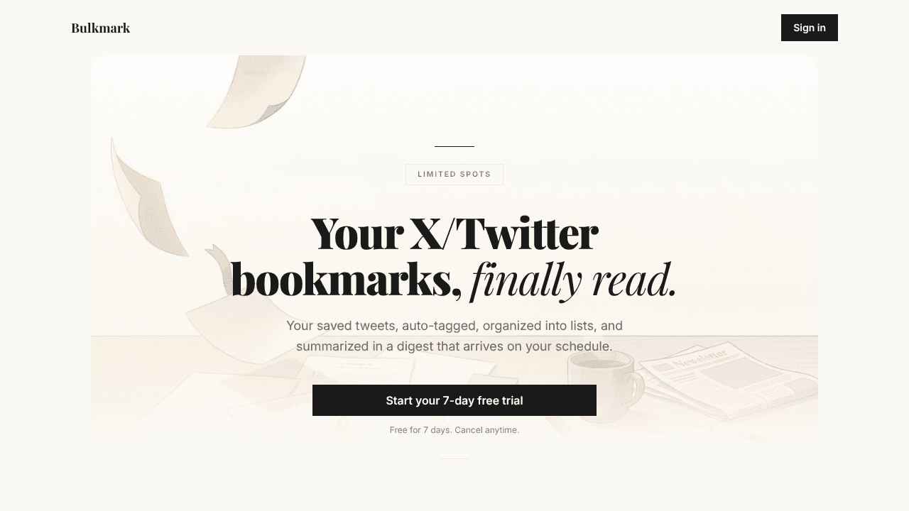 Bulkmark website screenshot