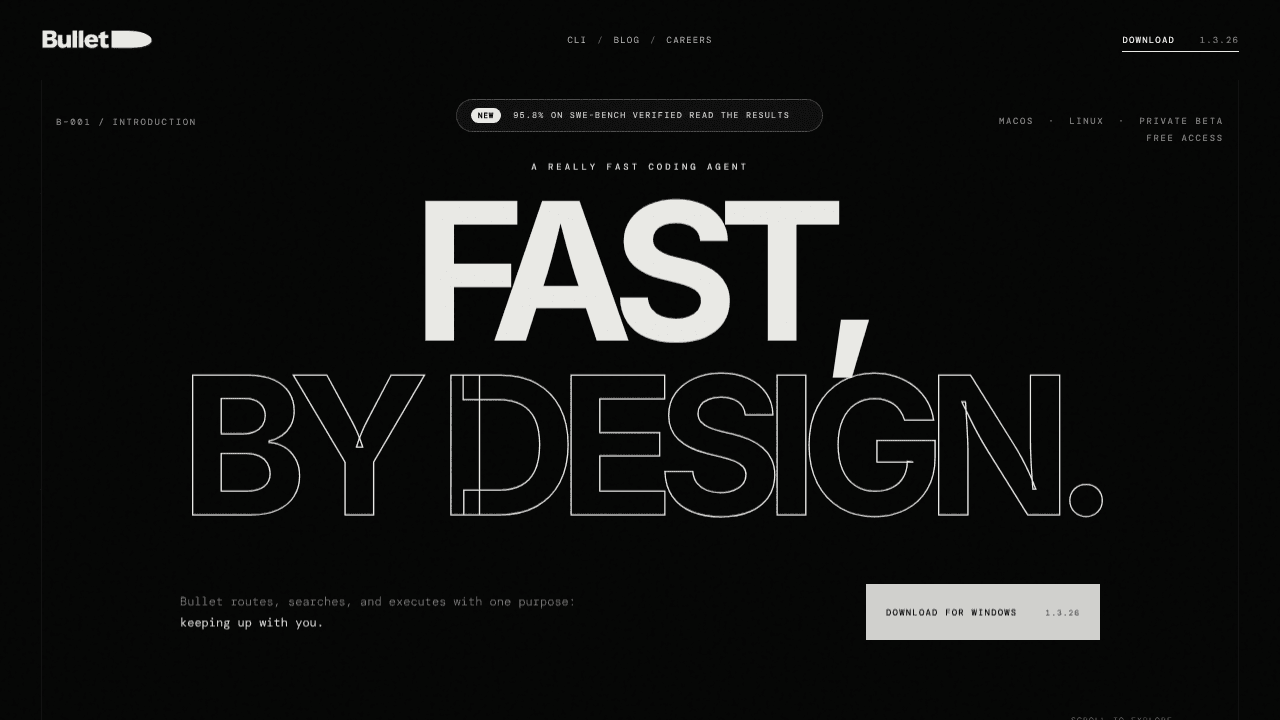 Bullet website screenshot