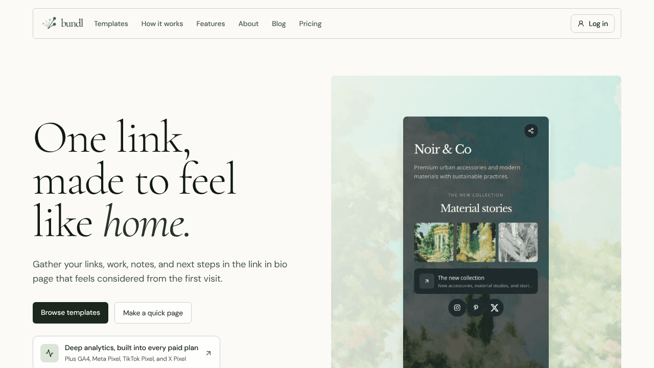 bundl.link website screenshot