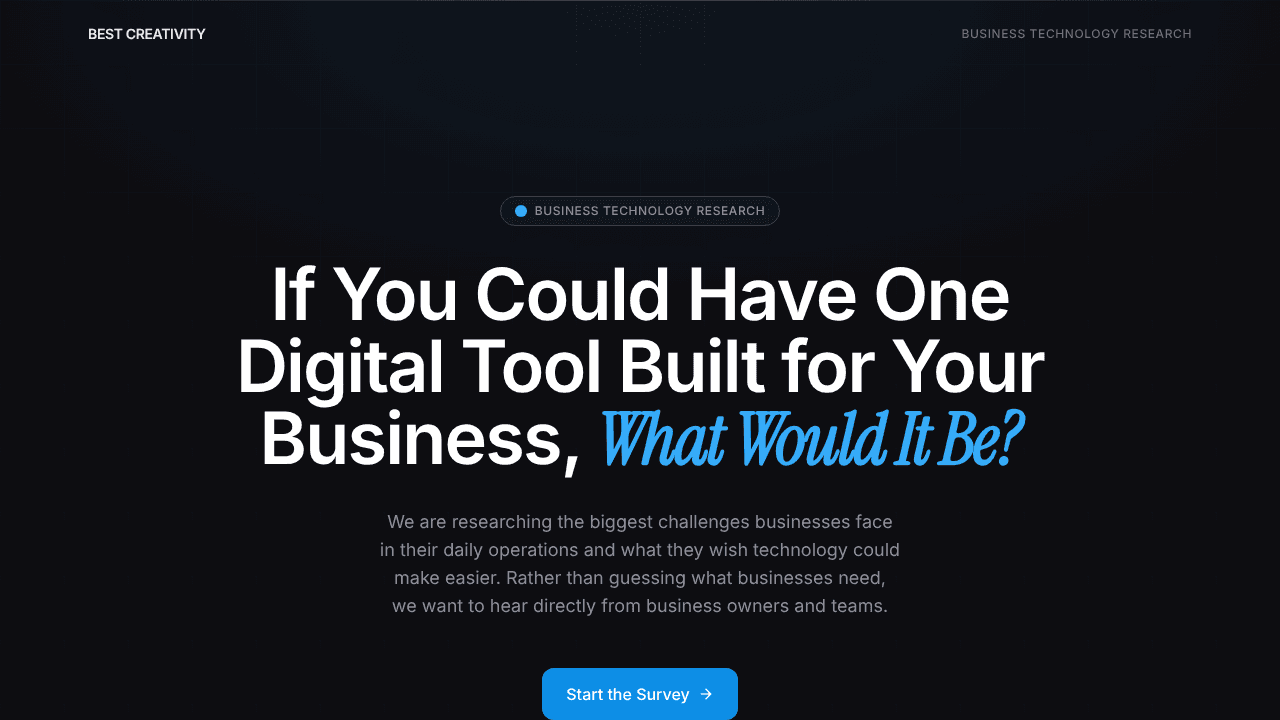 Business Technology Research website screenshot