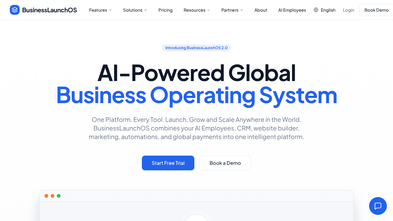 BusinessLaunchOS website screenshot