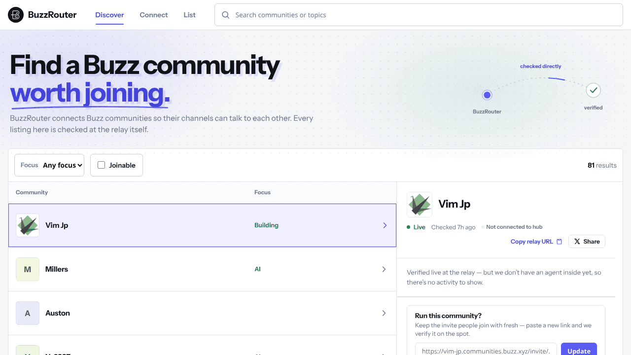 BuzzRouter website screenshot