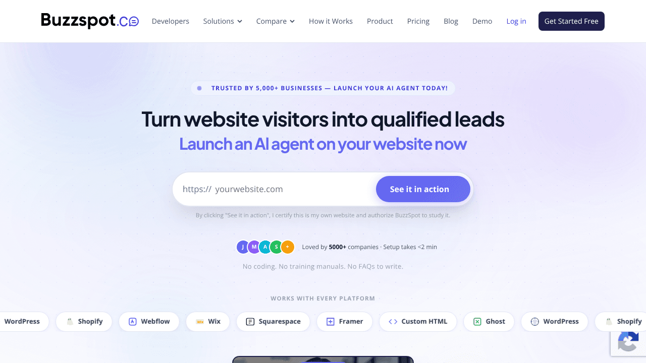 Buzzspot website screenshot