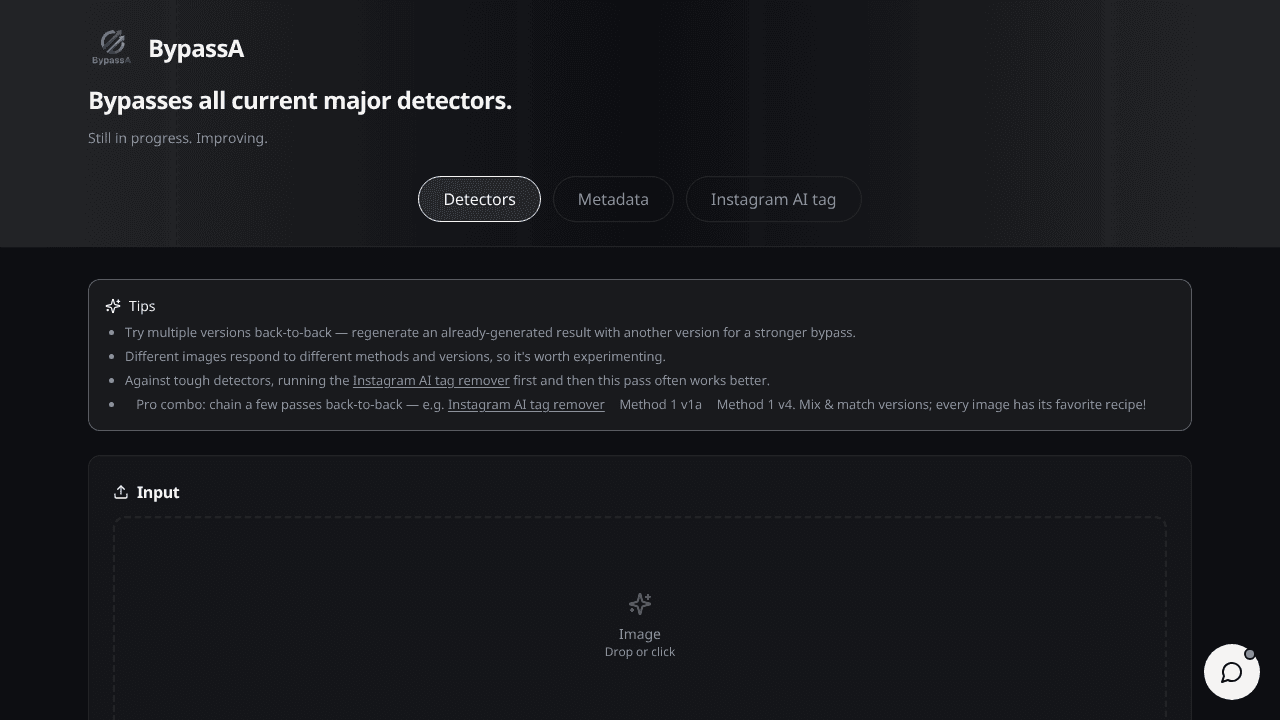 BypassA website screenshot