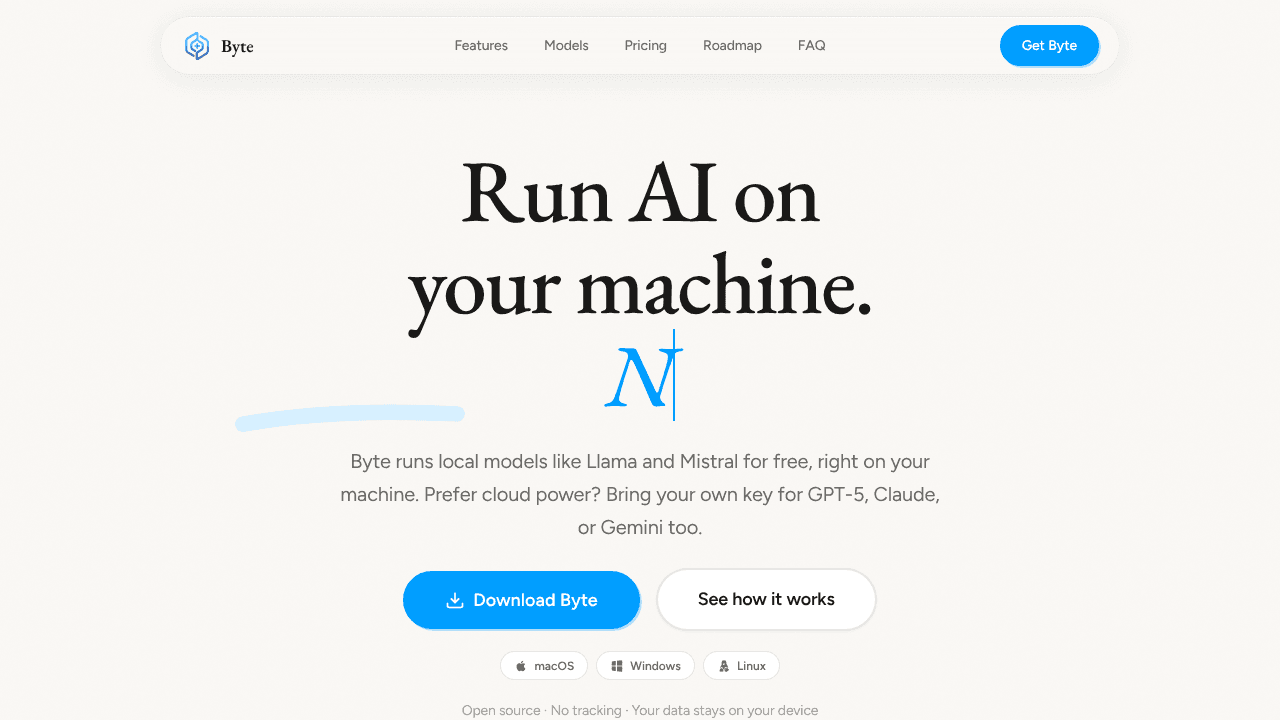 Byte website screenshot
