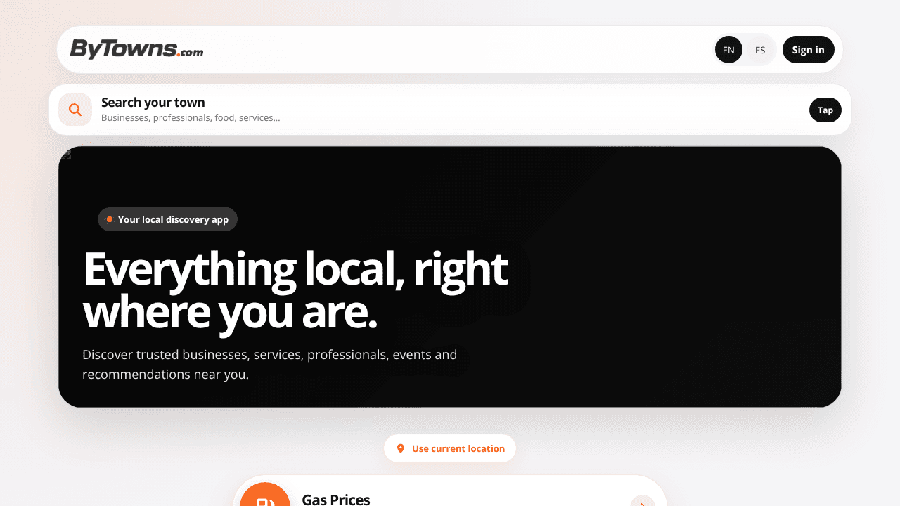 ByTowns website screenshot