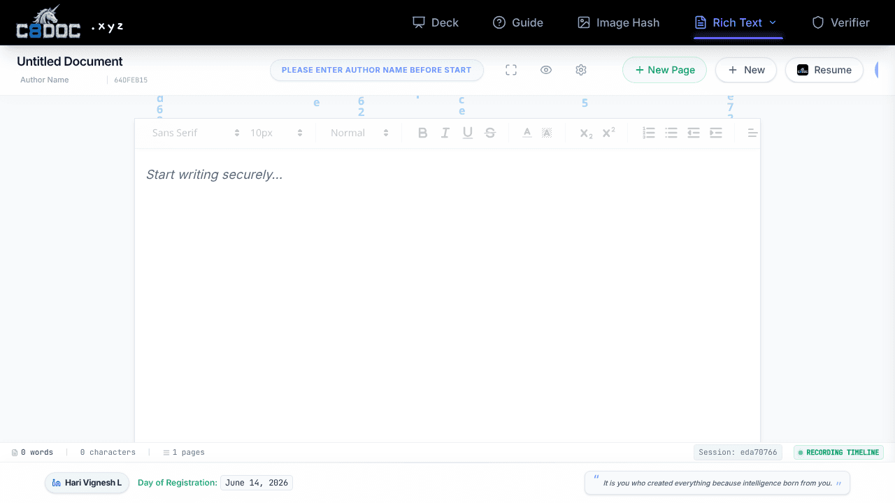 C8DOC website screenshot