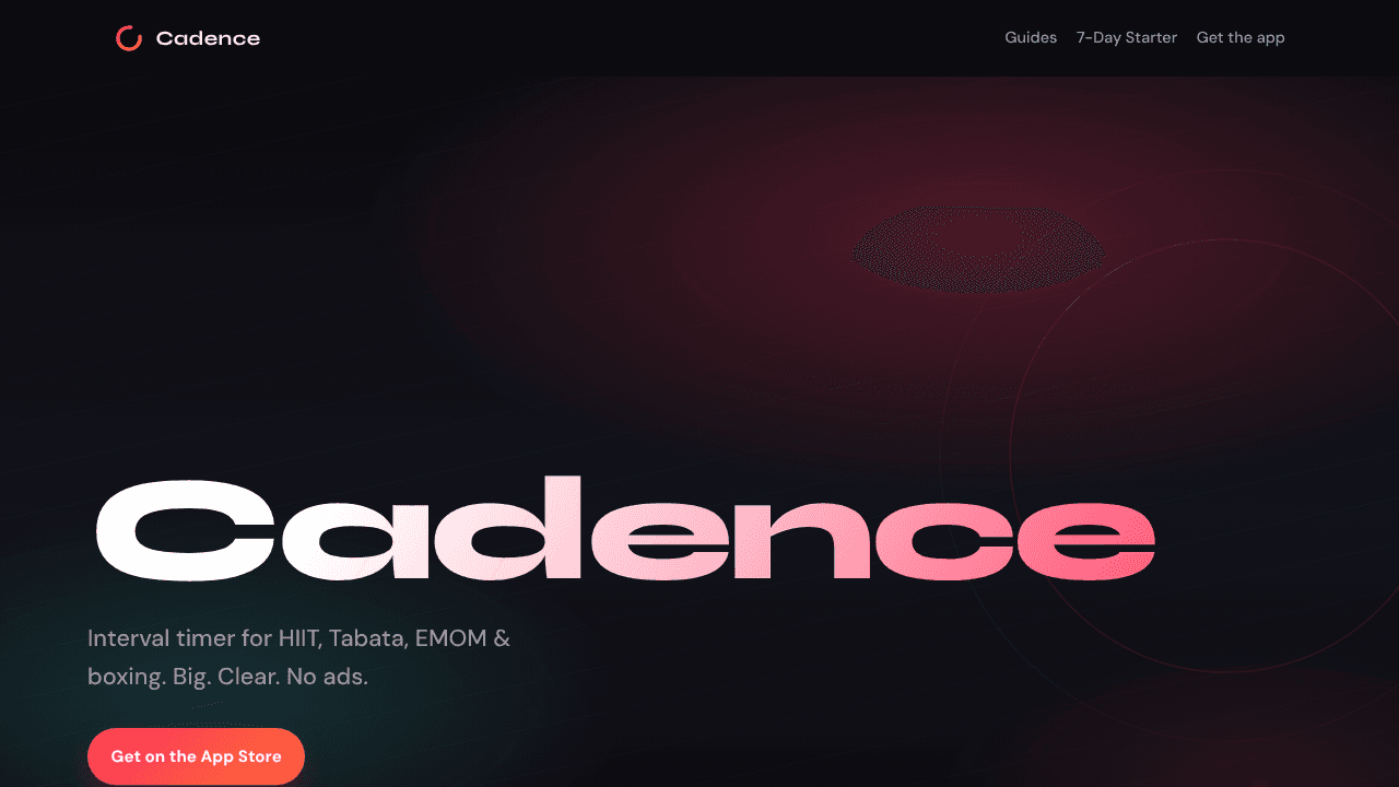 Cadence website screenshot