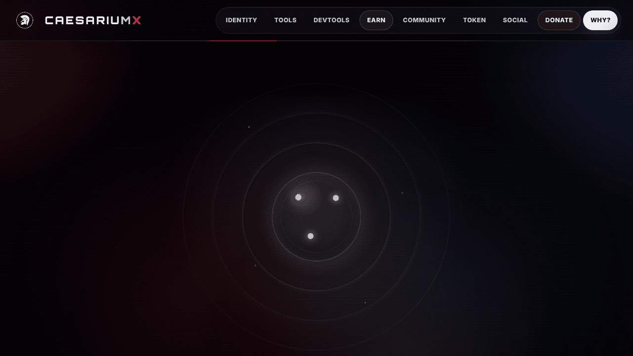 CaesariumX website screenshot