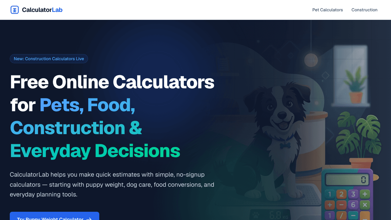 CalculatorLab website screenshot