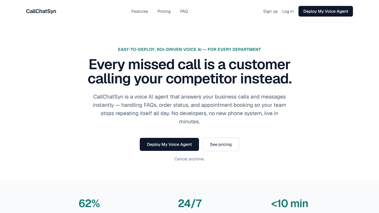 CallChatSyn website screenshot