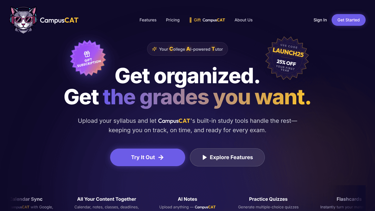 CampusCAT website screenshot