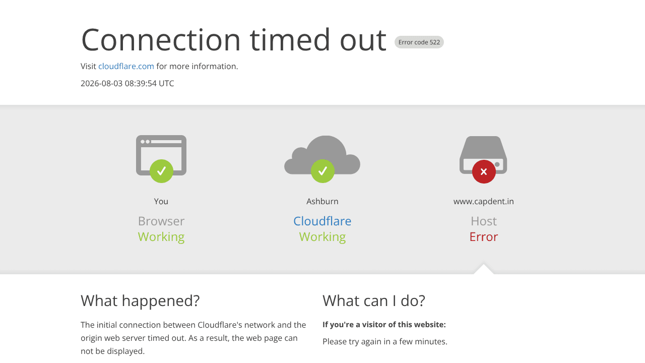 Capdent website screenshot