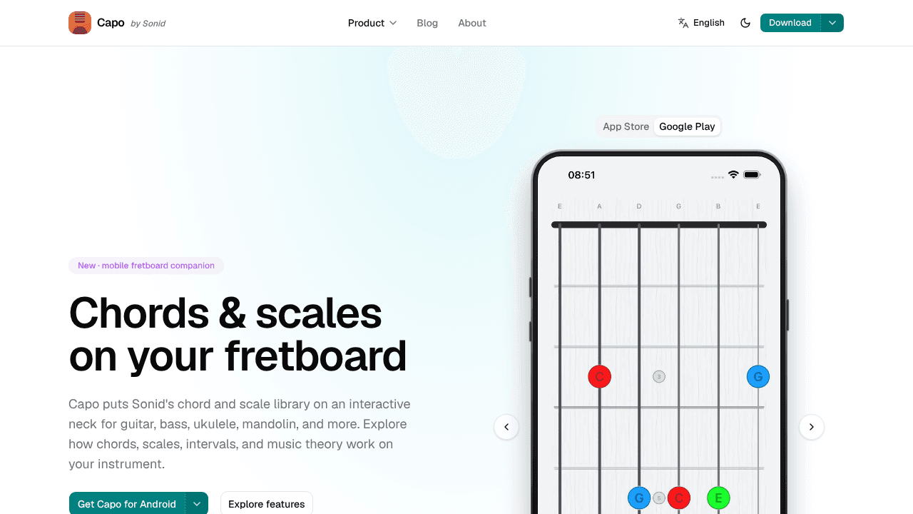 Capo by Sonid website screenshot