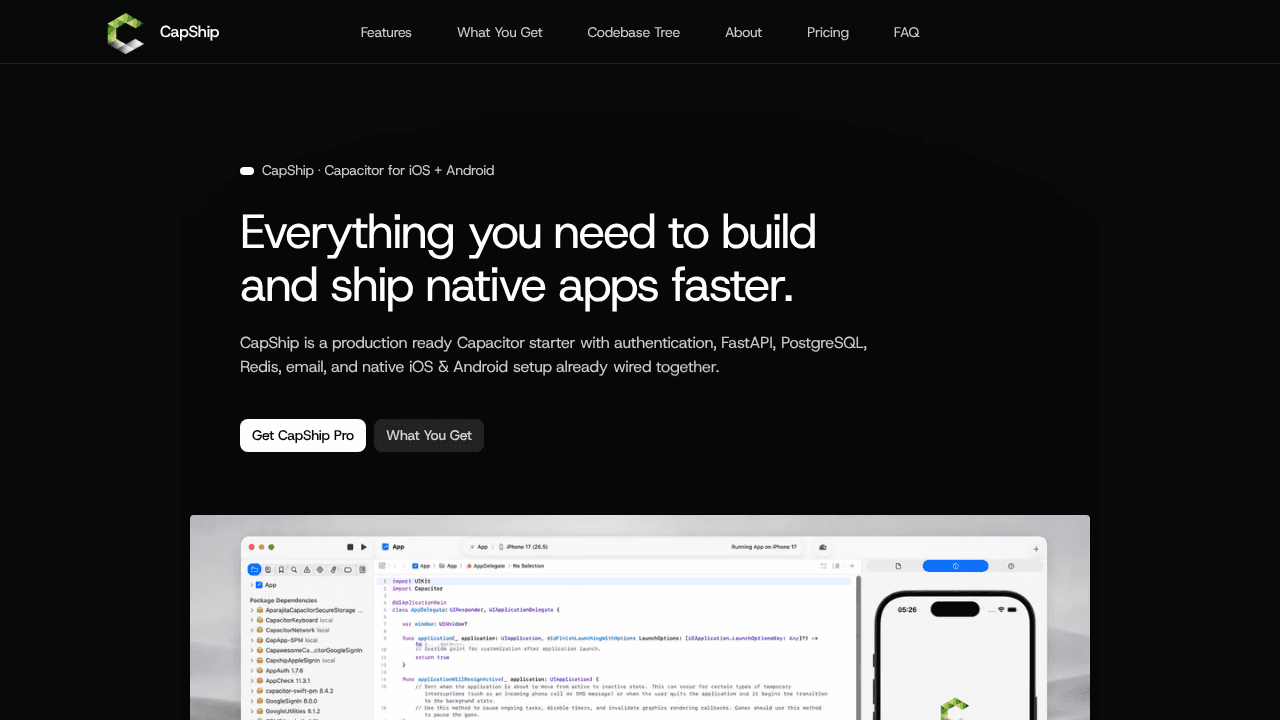 CapShip website screenshot