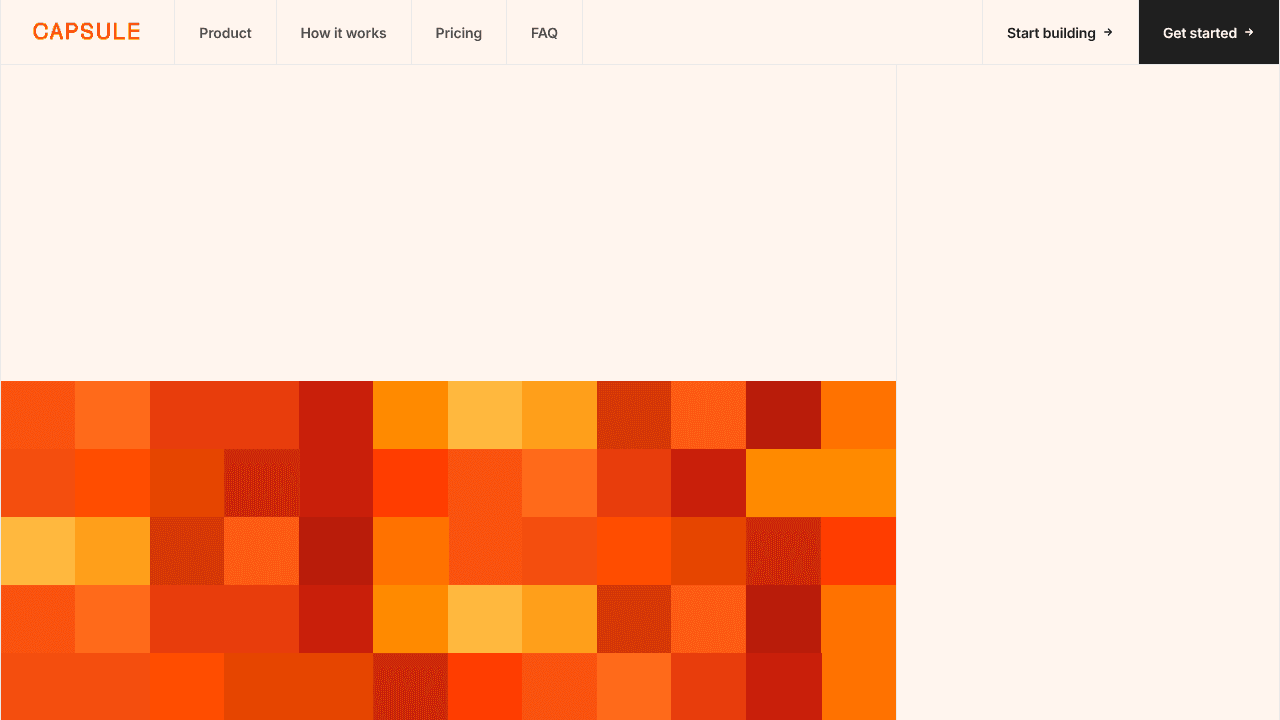 Capsule website screenshot