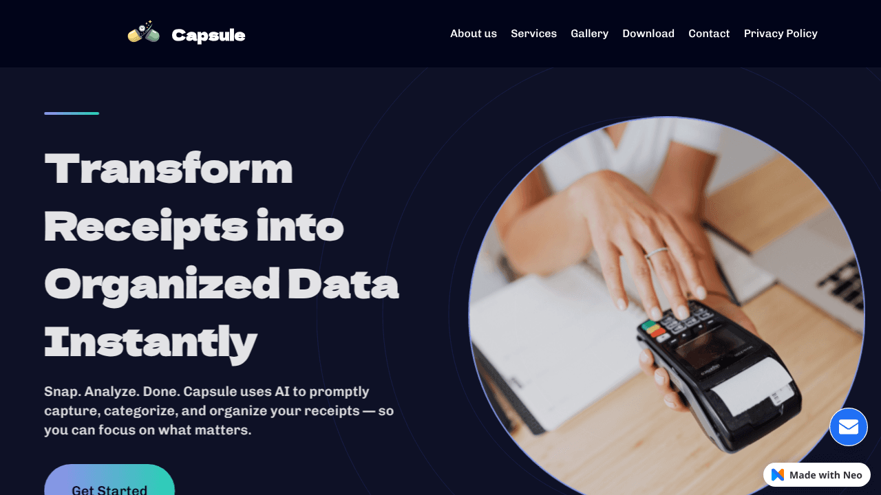 Capsule website screenshot