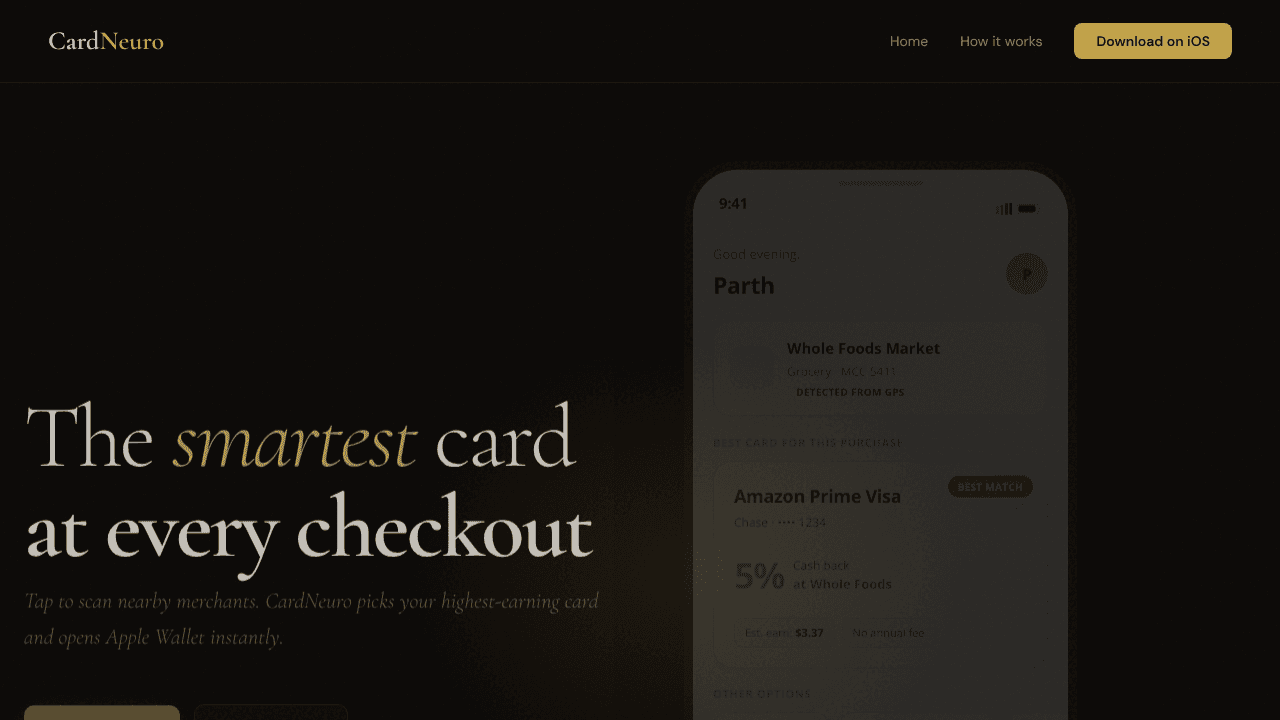 CardNeuro  website screenshot