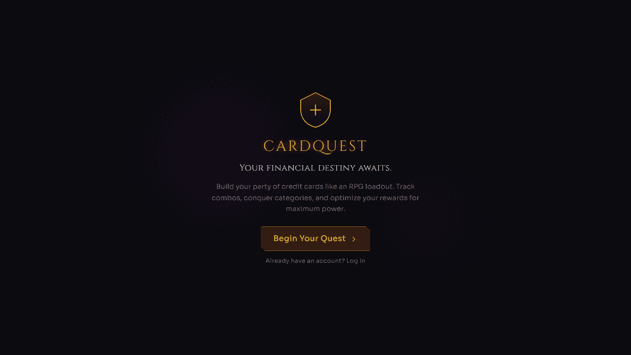 CardQuest website screenshot