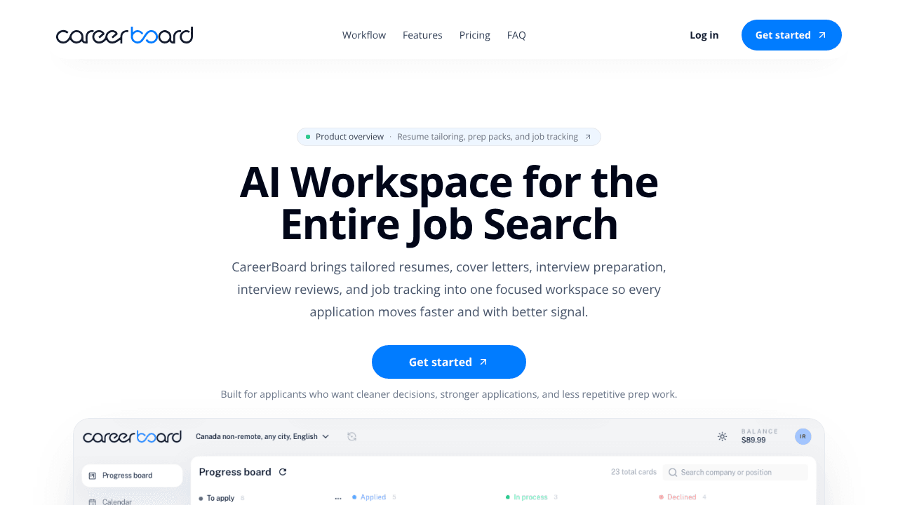 CareerBoard website screenshot