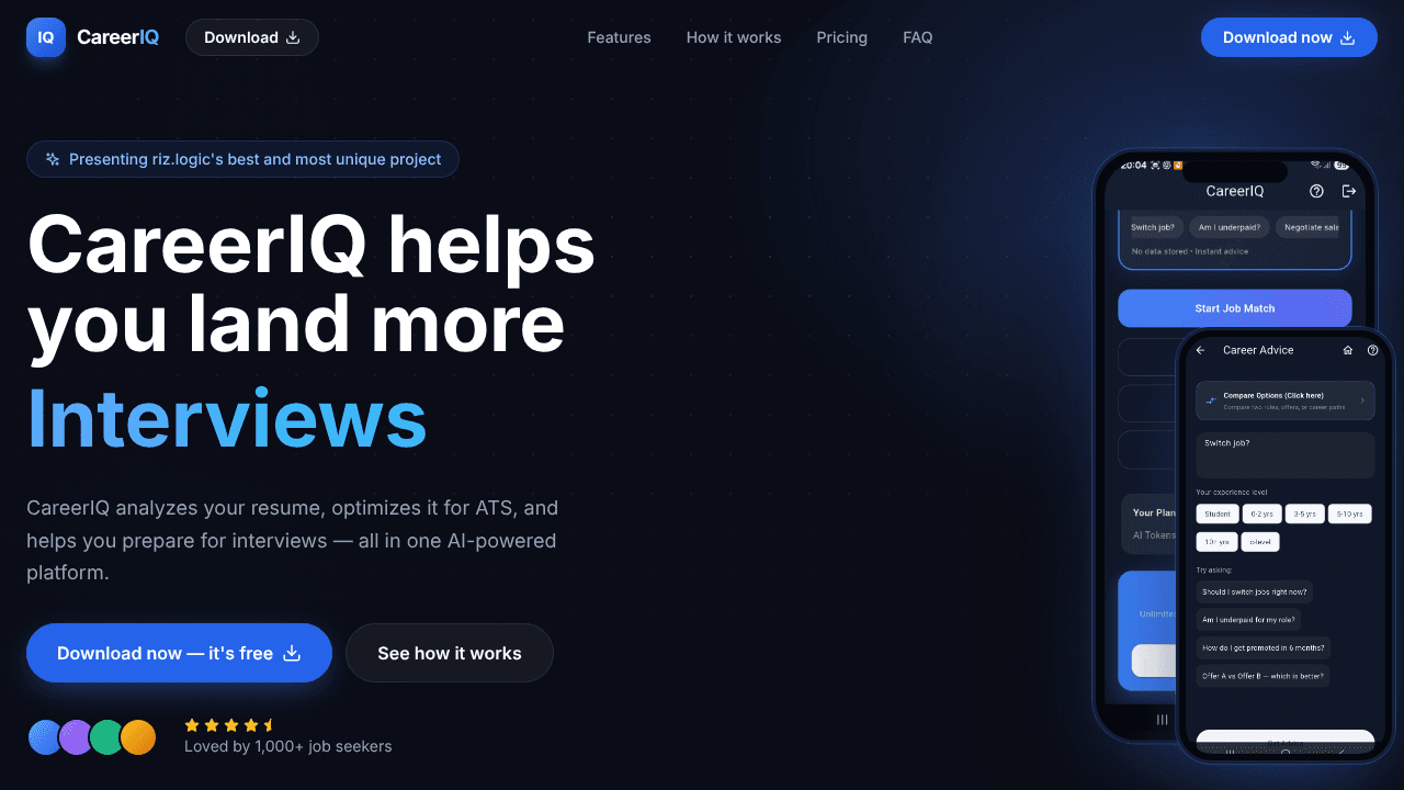 CareerIQ website screenshot