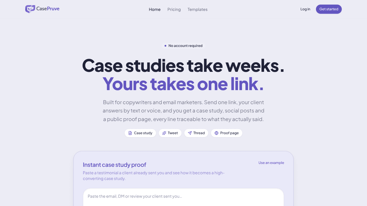 CasePruve website screenshot