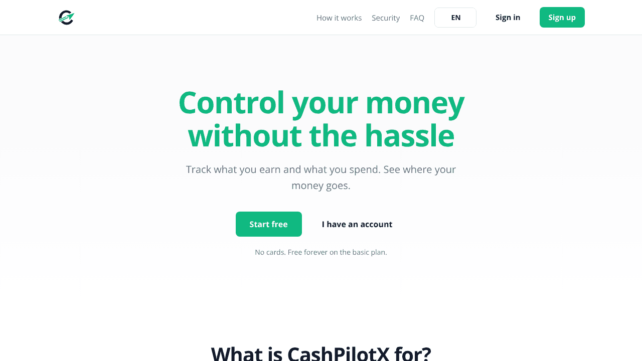 CashPilotX website screenshot
