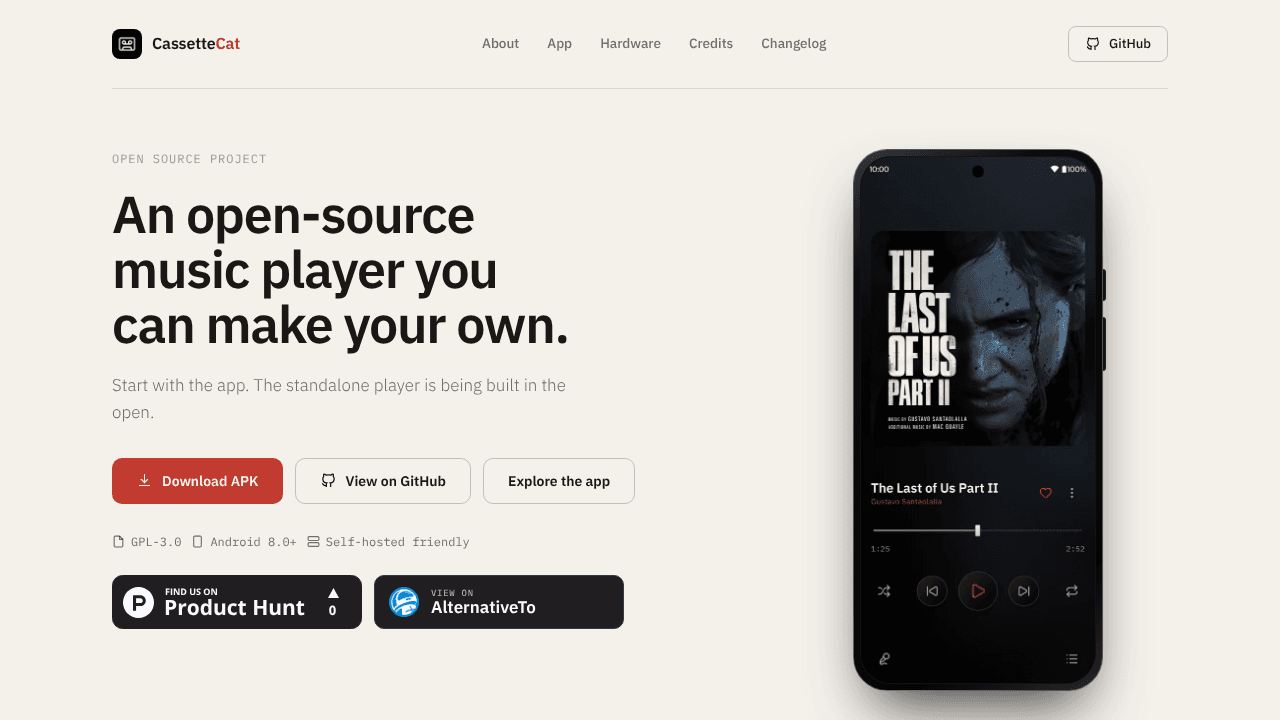 CassetteCat website screenshot