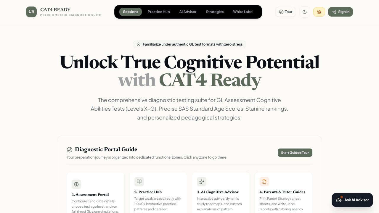 CAT4Ready website screenshot