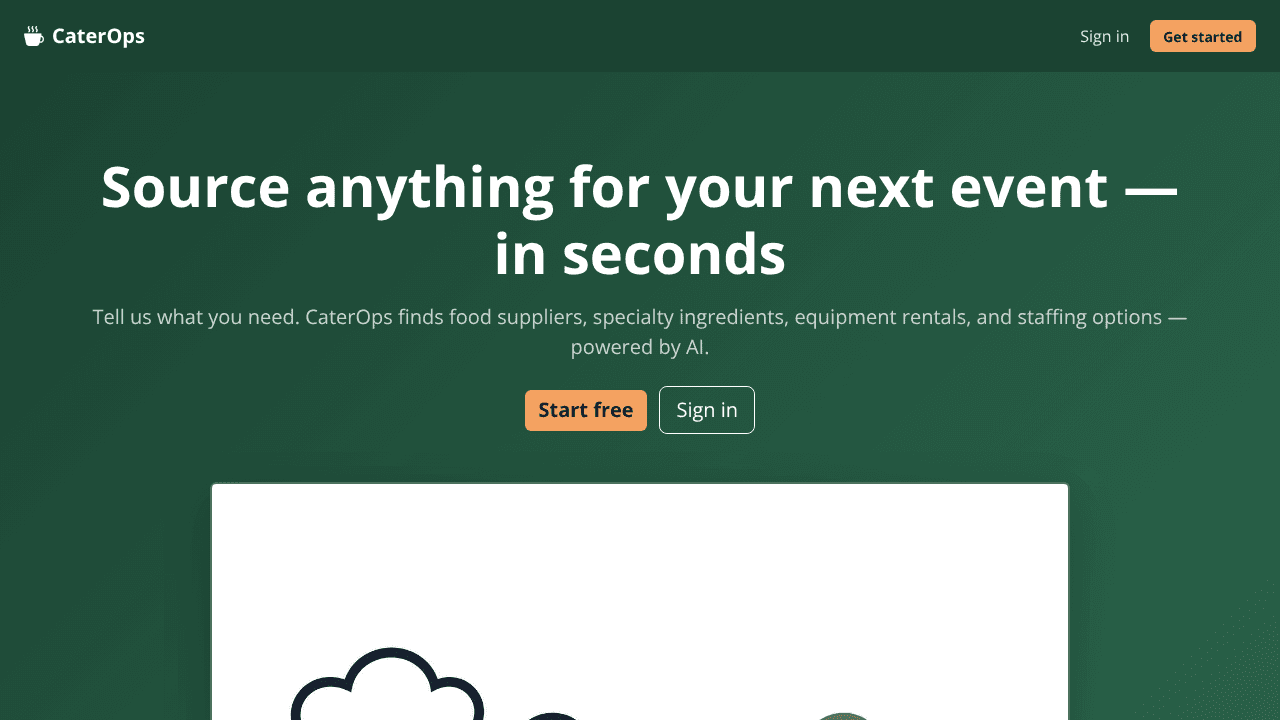 Caterops website screenshot
