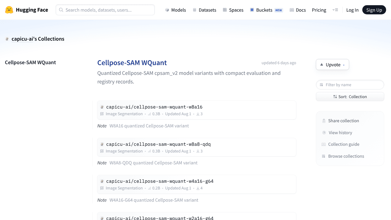 Cellpose-SAM WQuant website screenshot