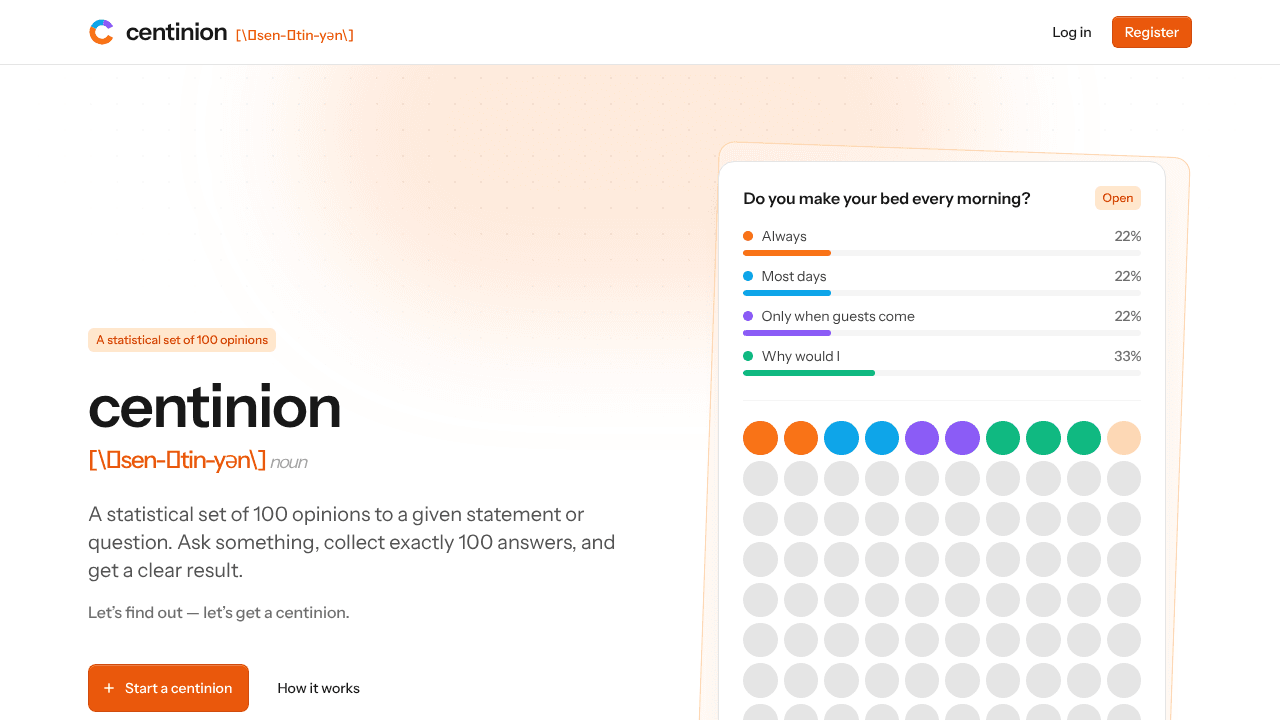centinion website screenshot