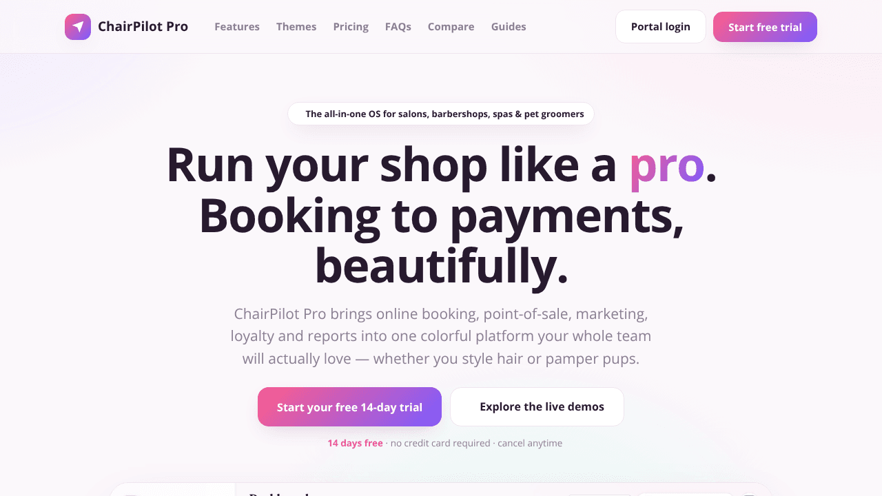 ChairPilot Pro website screenshot