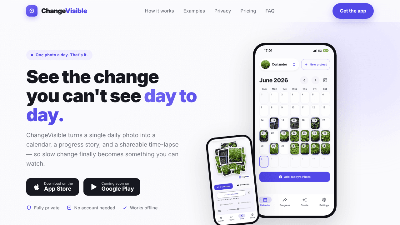 ChangeVisible website screenshot
