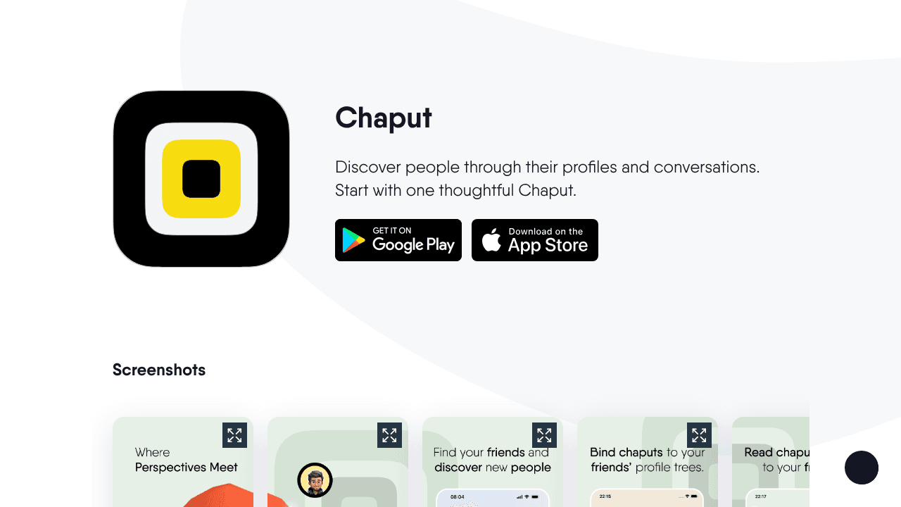 Chaput website screenshot