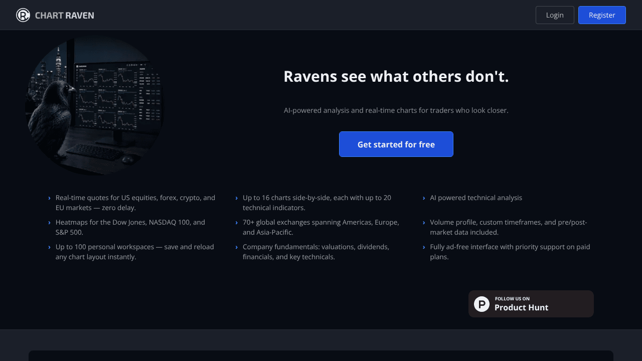 ChartRaven website screenshot