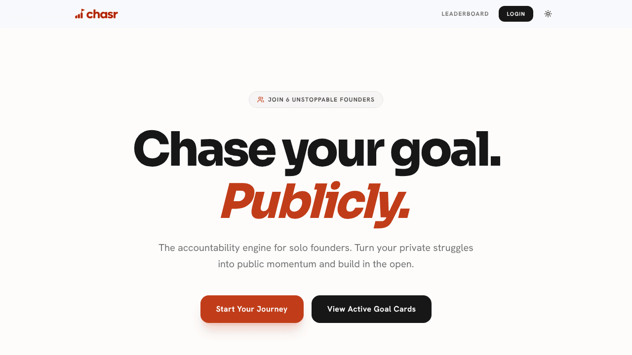 Chasr website screenshot