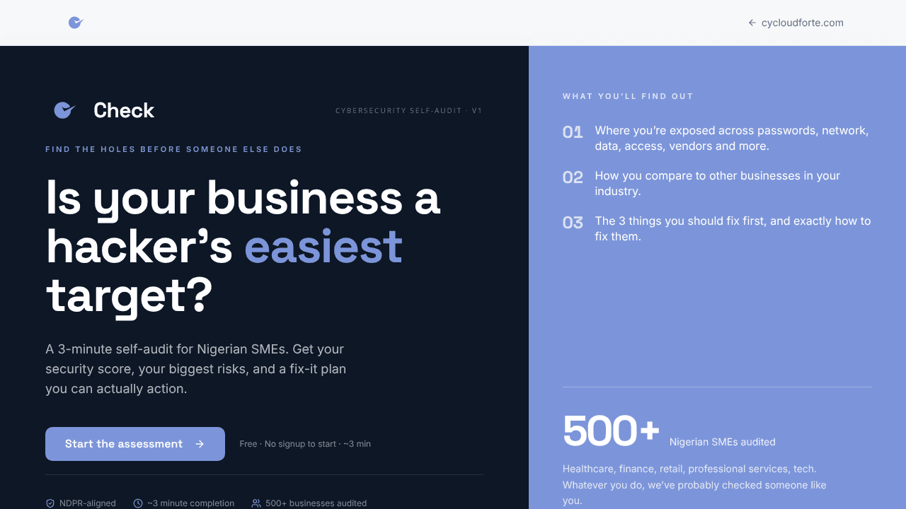 Check website screenshot