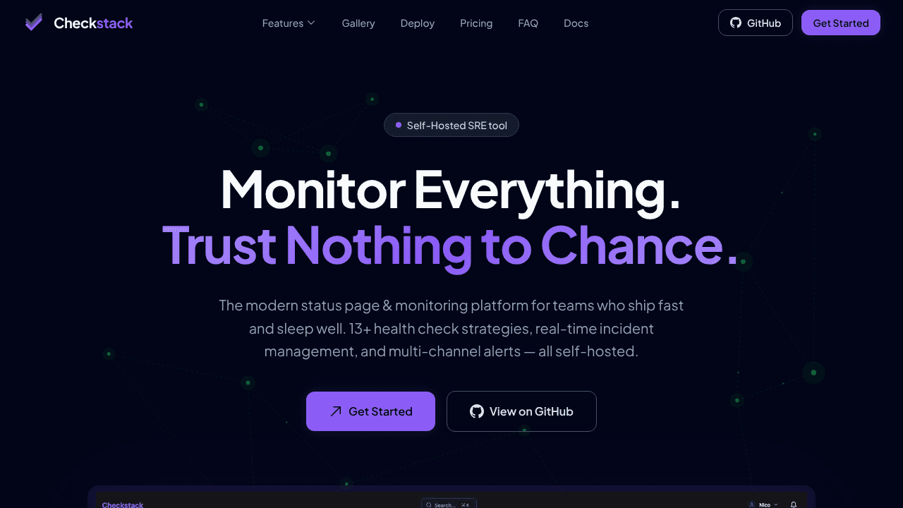 Checkstack website screenshot